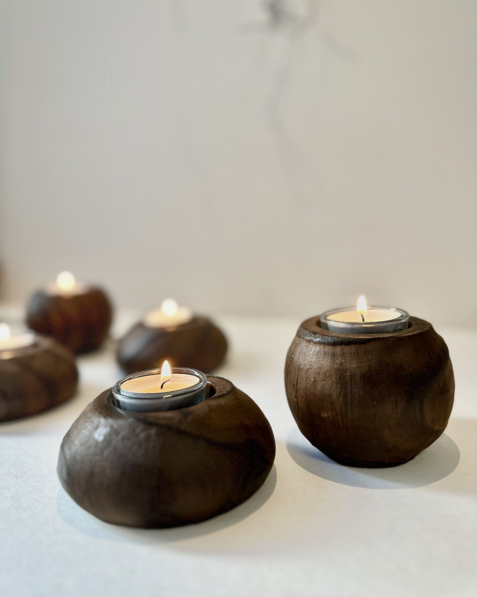 Wooden candlesticks O-o