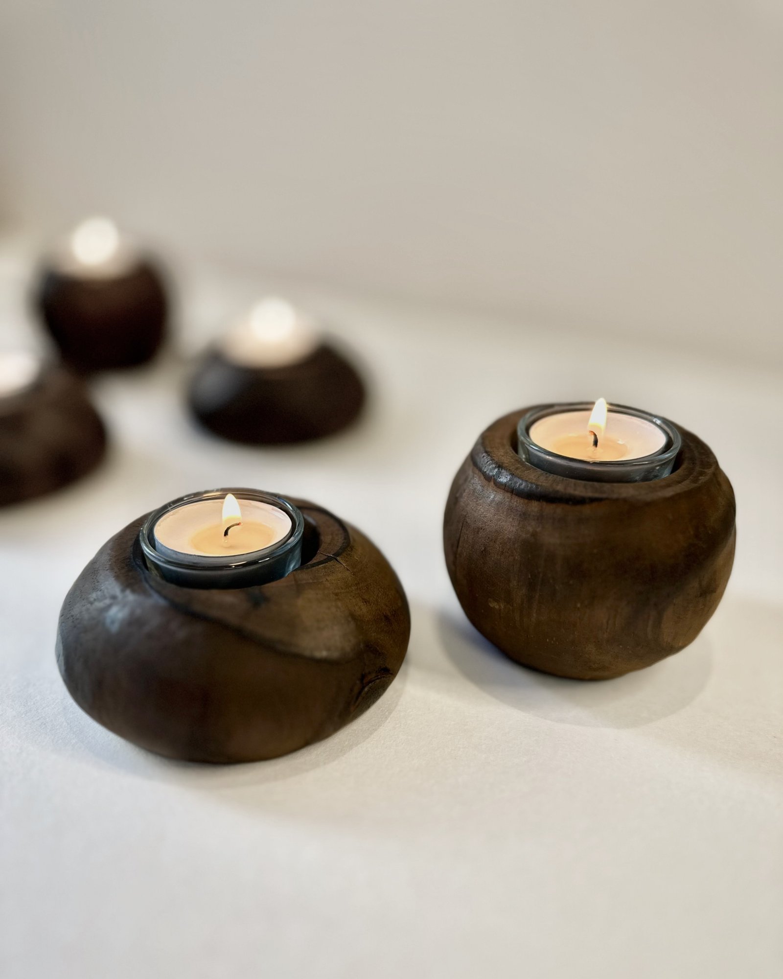 Wooden candlesticks O-o